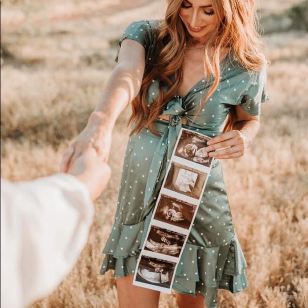 Green Polka-Dot Dress